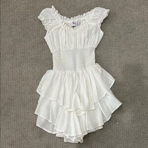 Princess Polly White Ruffled Dress